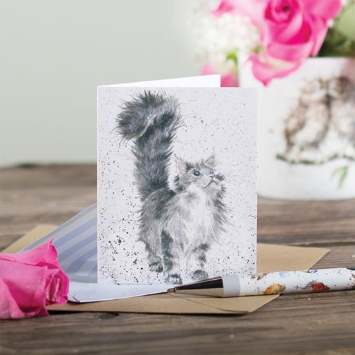 Dárková kartička Wrendale Designs "Lady of the House" - Kočka