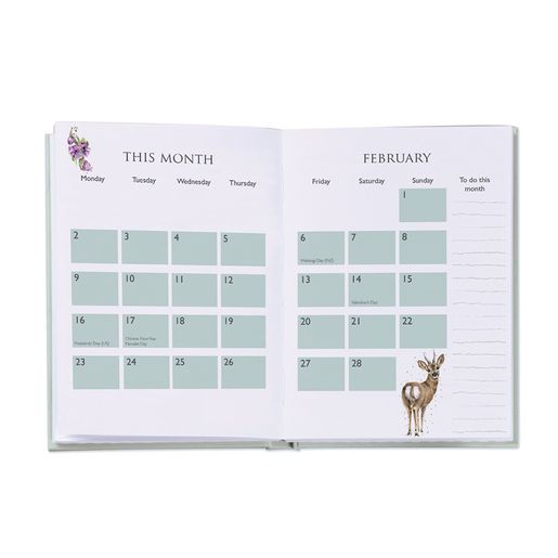 Týdenní diář 2026 Wrendale Designs, A6 - Oslík