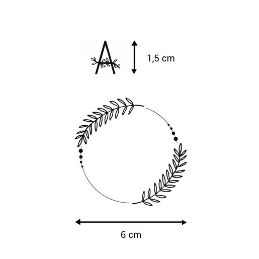Razítka Aladine Creative Stamp, 39 ks - Květinová abeceda & věnečky