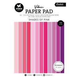 Pergamenové papíry Studio Light, A5, 24 l. - odstíny růžové