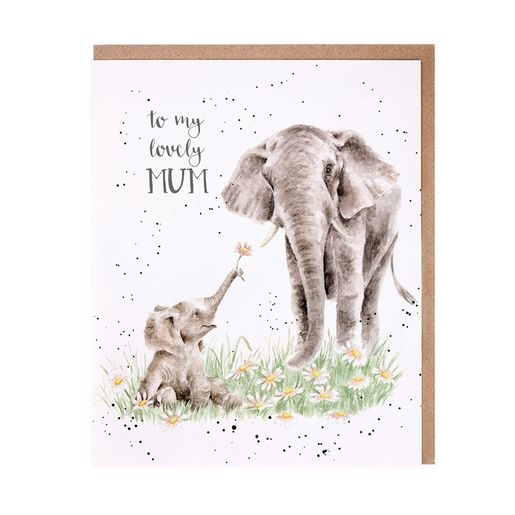 Přání pro maminku Wrendale Designs "Bloom and Grow" - Sloni