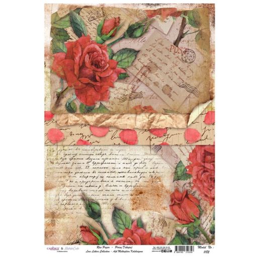 Rýžový papír Cadence - Milostný dopis - VYBERTE VELIKOST