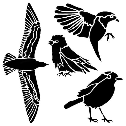 Šablona TCW - Bird Gathering - VYBERTE VELIKOST