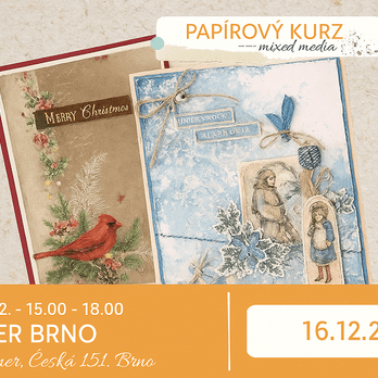 Mixed media art – zima