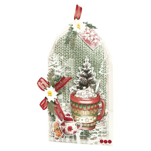 Kreativní blok s výseky Studio Light "Cottage Christmas", A4, 28 l. - Vánoce na chatě