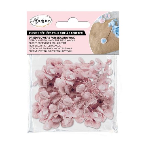 Sušené květiny do pečetí Aladine - rose poudré, pudrově růžové