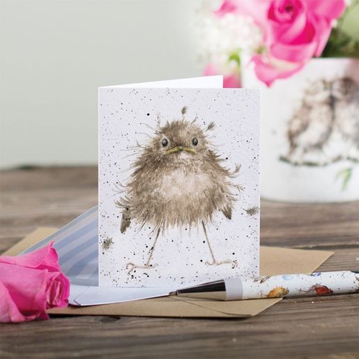 Dárková kartička Wrendale Designs "Little Wren" - Střízlík