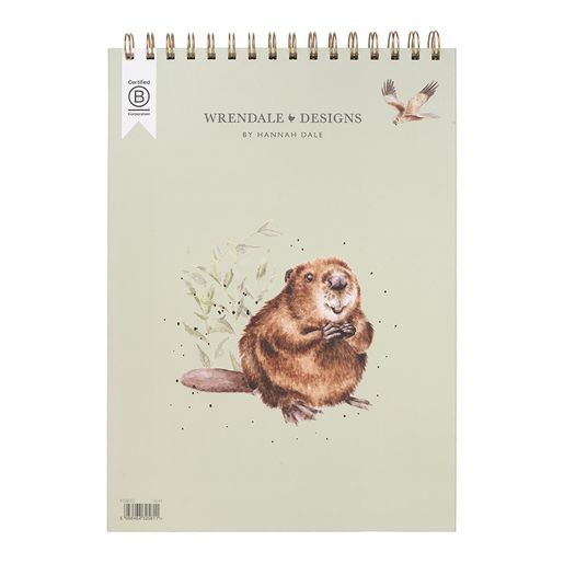 Kroužkový skicák Wrendale Designs "Riverbank", A4, 24 l. - U řeky