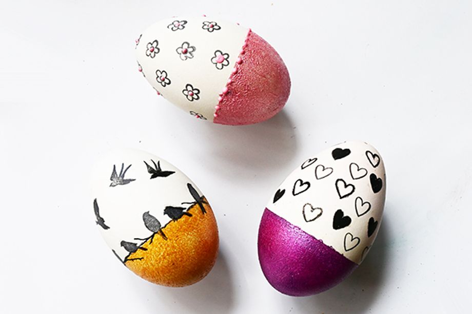 Velikonoční vejce s razítky