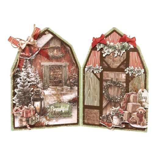 Blok vzorovaných papírů Studio Light "Cottage Christmas", A5, 36 l. - Vánoce na chatě