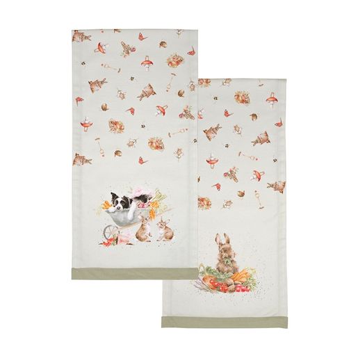 Běhoun na stůl Wrendale Designs "Garden Friends" - Zahradní zvířátka