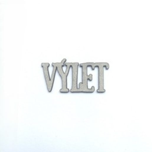 Kartonový výsek, 3,9x2 cm - Výlet