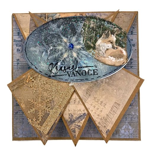 Vyřezávací šablony Studio Light "Vintage Christmas", 8 ks - Zimní bordury