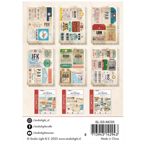 DIY Blok Studio Light, A7, 24 l. - Vintage visačky