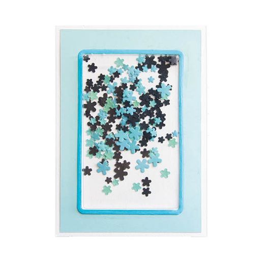 Plastová krytka na výrobu chrastidla Studio Light, 10,5x6,5 cm, 10 ks - Obdélník