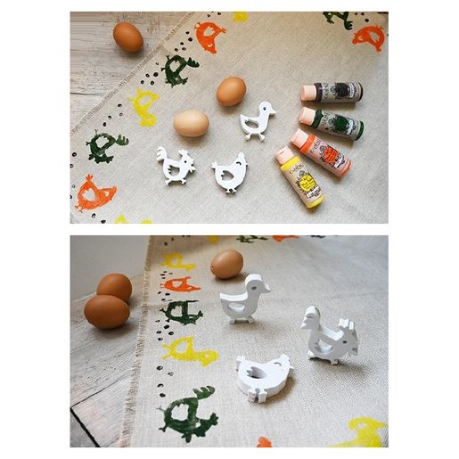 Malovací pěnová razítka Aladine Stampo Paint, 12 ks - Farma