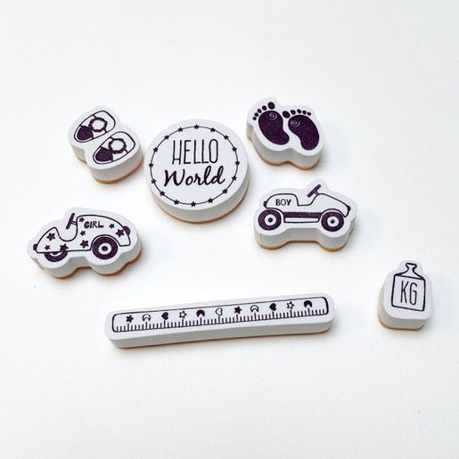 Razítka Aladine Creative Stamp, 36 ks - Narození miminka