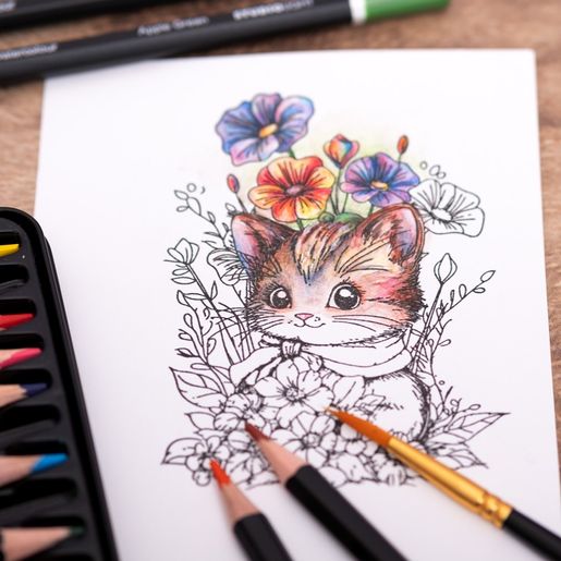 Akvarelové pastelky Studio Light, 12 ks