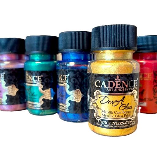 Metalická barva na sklo Cadence Dora Glass, 50 ml - VYBERTE ODSTÍN
