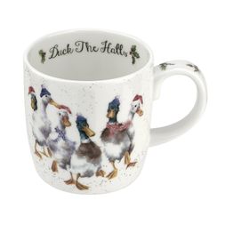 Vánoční porcelánový hrnek Wrendale Designs "Duck the Halls", 0,31 l - Kachny
