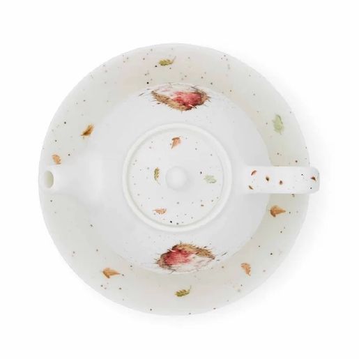 Porcelánová konvička s hrnečkem a podšálkem Wrendale Designs, 0,3 l - Červenky