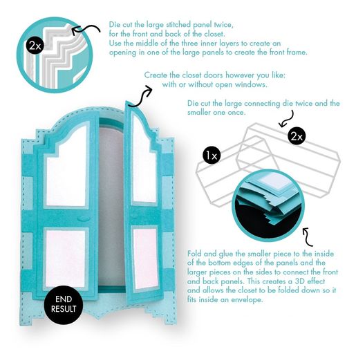 Vyřezávací šablony Studio Light, 18 ks - Skříň
