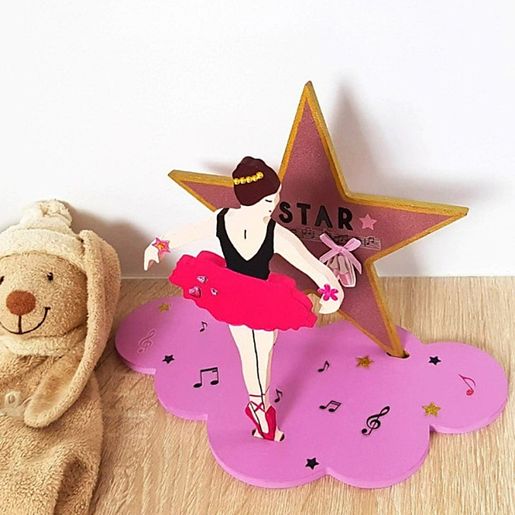 Kreativní dřevěná sada k dotvoření Gomille - Baletka