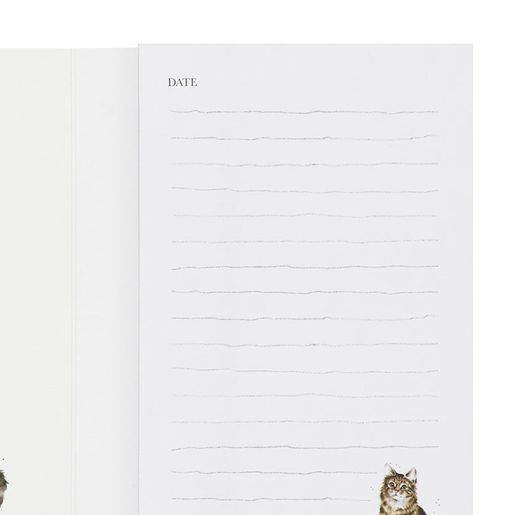 Poznámkový blok Wrendale Designs "Feline Fabulous", 140 l., linkovaný  - Kočka